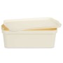 Boîte de rangement avec couvercle Kipit TP595-4 Crème Plastique 14 L 29,5 x 14,3 x 45 cm (12 Unités): Plus de 300.000 produits d
