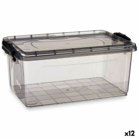 Boîte de rangement avec couvercle Kipit TP546-2 Anthracite Plastique (12 Unités): Plus de 300.000 produits de grandes marques en