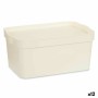 Boîte de rangement avec couvercle Kipit TP594-4 Crème Plastique 7,5 L 21,5 x 14,5 x 32 cm (12 Unités): Plus de 300.000 produits 
