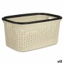 Panier à linge Kipit TP7001-1 Crème Plastique 36 L 36 x 25,5 x 52,5 cm (12 Unités): Plus de 300.000 produits de grandes marques 