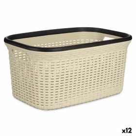 Panier à linge Kipit TP7001-1 Crème Plastique 36 L 36 x 25,5 x 52,5 cm (12 Unités): Plus de 300.000 produits de grandes marques 