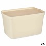Boîte de rangement avec couvercle Kipit TP596-3 Crème Plastique 24 L 29,3 x 24,5 x 45 cm (6 Unités): Plus de 300.000 produits de