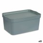 Boîte de rangement avec couvercle Kipit TP594-2 Gris Plastique 7,5 L 21 x 14,2 x 32 cm (12 Unités): Plus de 300.000 produits de 