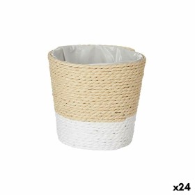 Cache-pot Ibergarden 86443 Blanc Corde Plastique 11 x 10,5 x 11 cm (24 Unités): Plus de 300.000 produits de grandes marques en v
