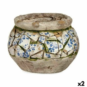 Figure décorative de jardin Ibergarden ZD19021 Polyrésine Vase 28 x 19,5 x 28 cm (2 Unités): Plus de 300.000 produits de grandes