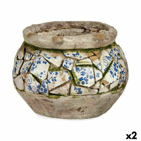 Figure décorative de jardin Ibergarden ZD19021 Polyrésine Vase 28 x 19,5 x 28 cm (2 Unités): Plus de 300.000 produits de grandes