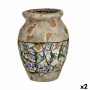 Figure décorative de jardin Ibergarden ZD19006 Polyrésine Vase 25 x 32,5 x 25 cm (2 Unités): Plus de 300.000 produits de grandes