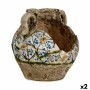 Figure décorative de jardin Ibergarden ZD19022 Polyrésine Vase 28,5 x 28 x 28,5 cm (2 Unités): Plus de 300.000 produits de grand