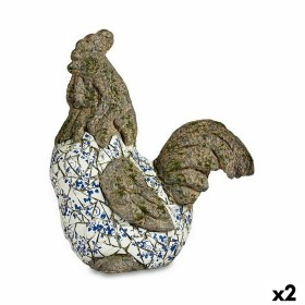 Figure décorative de jardin Ibergarden ZD18059 Polyrésine Coq 22,5 x 46 x 41,5 cm (2 Unités): Plus de 300.000 produits de grande