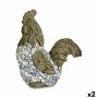 Figure décorative de jardin Ibergarden ZD18059 Polyrésine Coq 22,5 x 46 x 41,5 cm (2 Unités): Plus de 300.000 produits de grande