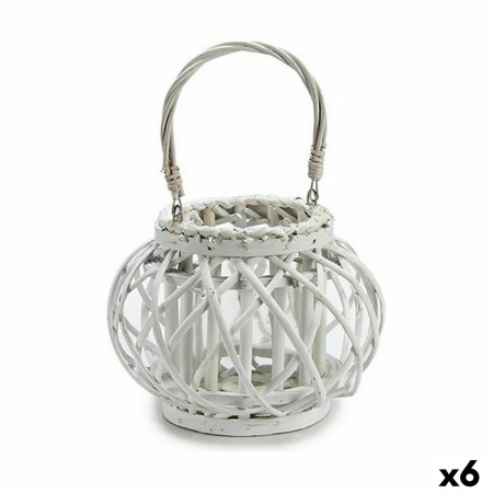 Bougeoir Blanc osier verre 30 x 19 x 25,5 cm (6 Unités): Plus de 300.000 produits de grandes marques en vente directe à prix usi