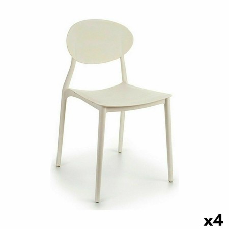 Chaise de Salle à Manger Blanc Plastique 41 x 81 x 49 cm (4 Unités): Plus de 300.000 produits de grandes marques en vente direct