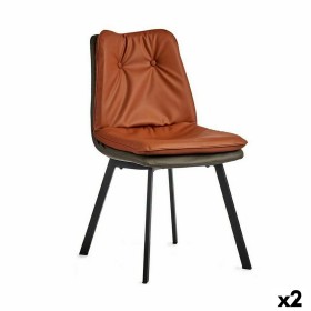 Fauteuil Boutons Marron Noir Gris Acier 62 x 85 x 47 cm (2 Unités): Plus de 300.000 produits de grandes marques en vente directe