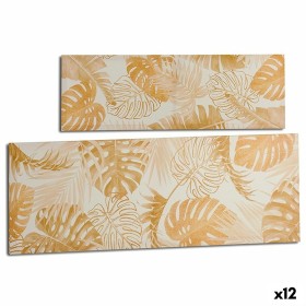 Toile Feuille d'une plante Doré 90 x 30 x 1,5 cm (12 Unités): Plus de 300.000 produits de grandes marques en vente directe à pri