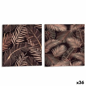 Toile Feuille d'une plante Noir 1,5 x 28 x 28 cm (36 Unités): Plus de 300.000 produits de grandes marques en vente directe à pri