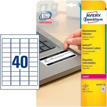 Etiquettes pour Imprimante Avery Blanc 20 Volets 45,7 x 25,4 mm: Plus de 300.000 produits de grandes marques en vente directe 