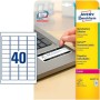 Etiquettes pour Imprimante Avery Blanc 20 Volets 45,7 x 25,4 mm: Plus de 300.000 produits de grandes marques en vente directe 