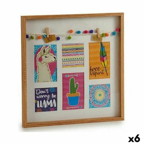 Porte photos mural Pompons Lama Multicouleur Bois 40,5 x 3 x 40,5 cm (6 Unités): Plus de 300.000 produits de grandes marques en 