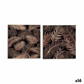 Toile Feuille d'une plante Noir 1,5 x 40 x 40 cm (16 Unités): Plus de 300.000 produits de grandes marques en vente directe à pri