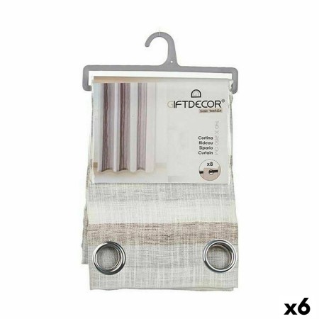 Rideau Rayures Gris foncé 140 x 0,1 x 260 cm (6 Unités): Plus de 300.000 produits de grandes marques en vente directe à prix usi