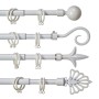Tringle à Rideau Extensible Blanc Fer 5 x 122 x 5 cm (8 Unités): Plus de 300.000 produits de grandes marques en vente directe à 