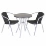 Table d'appoint Zoe Noir Gris Acier 60 x 60 x 70 cm: Plus de 300.000 produits de grandes marques en vente directe à prix usine s