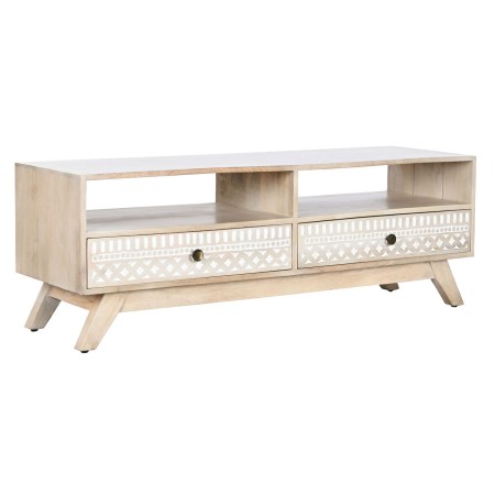 Meubles de télévision DKD Home Decor Blanc Naturel Bois de manguier 130 x 40 x 45 cm: Plus de 300.000 produits de grandes marque