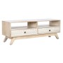 Meubles de télévision DKD Home Decor Blanc Naturel Bois de manguier 130 x 40 x 45 cm: Plus de 300.000 produits de grandes marque