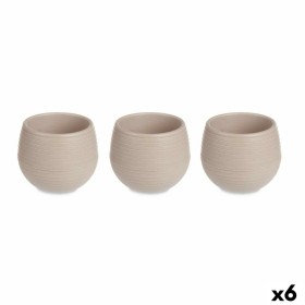 Set de pots Ibergarden ES0301214S3 Taupe Plastique 12 x 12 x 11 cm (6 Unités): Plus de 300.000 produits de grandes marques en ve