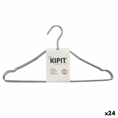 Jeu de porte-manteaux Kipit 29100190 Argenté Métal 39,5 x 20 x 0,5 cm (24 Unités): Plus de 300.000 produits de grandes marques e