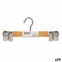 Jeu de porte-manteaux Kipit 29100196 Marron Argenté Bois Métal 28,5 x 2,5 x 11,5 cm Pinces de serrage (24 Unités): Plus de 300.0