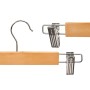 Jeu de porte-manteaux Kipit 29100196 Marron Argenté Bois Métal 28,5 x 2,5 x 11,5 cm Pinces de serrage (24 Unités): Plus de 300.0