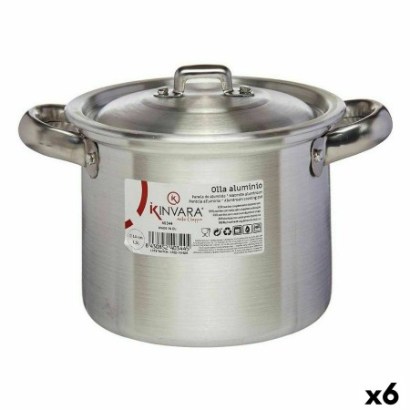 Marmite avec couvercle Kinvara 100030 Argenté Aluminium Ø 14 cm (6 Unités): Plus de 300.000 produits de grandes marques en vente