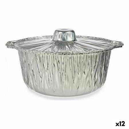 Ensemble de plats pour la cuisine Kinvara 66106 Aluminium 29 x 26 x 12 cm Jetable Avec couvercle Casserole (12 Unités): Plus de 