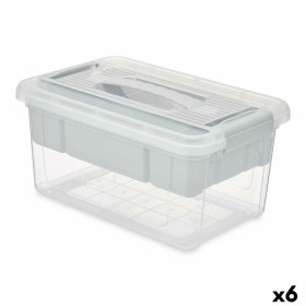 Boîte Multiusage Kipit 02 1310 Gris Transparent Plastique 5 L 29,5 x 14,5 x 19,2 cm (6 Unités): Plus de 300.000 produits de gran