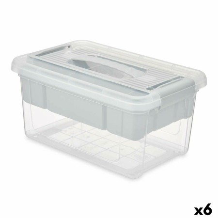 Boîte Multiusage Kipit 02 1310 Gris Transparent Plastique 5 L 29,5 x 14,5 x 19,2 cm (6 Unités): Plus de 300.000 produits de gran
