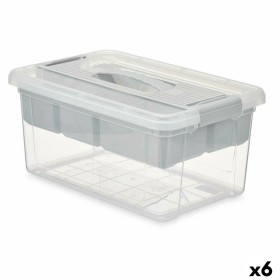 Boîte Multiusage Kipit 02 1311 Gris Transparent Plastique 9 L 35,5 x 17 x 23,5 cm (6 Unités): Plus de 300.000 produits de grande