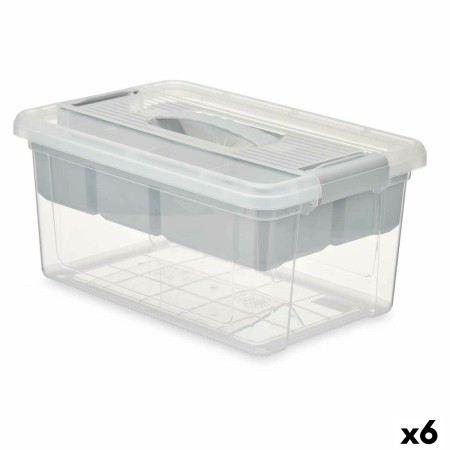 Boîte Multiusage Kipit 02 1311 Gris Transparent Plastique 9 L 35,5 x 17 x 23,5 cm (6 Unités): Plus de 300.000 produits de grande