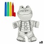 Peluche à colorier Pincello ST342 Blanc Noir 18 x 10 x 24 cm Grenouille (8 Unités): Plus de 300.000 produits de grandes marques 