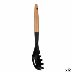 Cuillère de service pour les pâtes Kinvara KT190072-6 PBT Noir Naturel Bois 6 x 33,5 x 6 cm (12 Unités): Plus de 300.000 produit