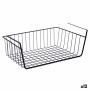 Corbeille pour étagère de cuisine Kinvara W4175S 450 PDQ Noir Fer 42 x 14 x 26 cm (12 Unités): Plus de 300.000 produits de grand