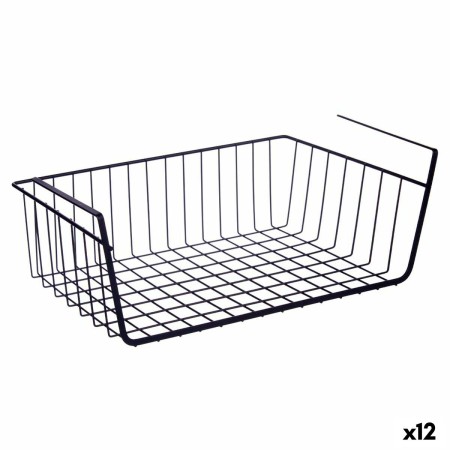 Corbeille pour étagère de cuisine Kinvara W4175S 450 PDQ Noir Fer 42 x 14 x 26 cm (12 Unités): Plus de 300.000 produits de grand