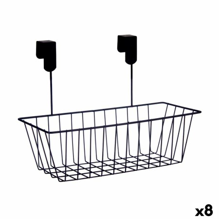 Corbeille pour étagère de cuisine Kinvara W6692P PDQ Noir Fer 28 x 12 x 9 cm (8 Unités): Plus de 300.000 produits de grandes mar