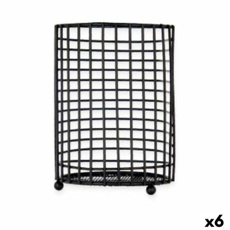 Pot pour ustensiles de cuisine Kinvara W7728-2P Noir Métal 11,3 x 16 x 11,3 cm (6 Unités): Plus de 300.000 produits de grandes m