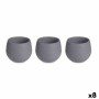 Set de pots Ibergarden ES0101102S3 Anthracite Plastique 6,2 x 6,2 x 6,6 cm (8 Unités): Plus de 300.000 produits de grandes marqu