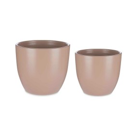 Set de pots Ibergarden CAZORLA-22-28-BE Beige Argile Ø 22 cm Ø 28 cm 22 x 22 x 18 cm 28 x 28 x 24 cm 2 Pièces: Plus de 300.000 p
