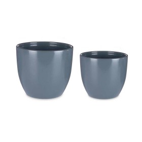 Set de pots Ibergarden CAZORLA-22-28-A Anthracite Argile Ø 22 cm Ø 28 cm 22 x 22 x 18 cm 28 x 28 x 24 cm 2 Pièces: Plus de 300.0
