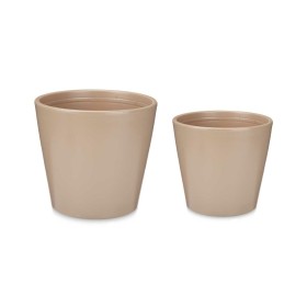 Set de pots Ibergarden LINCE-22-28-BE Beige Argile Ø 22 cm Ø 28 cm 2 Pièces: Plus de 300.000 produits de grandes marques en vent