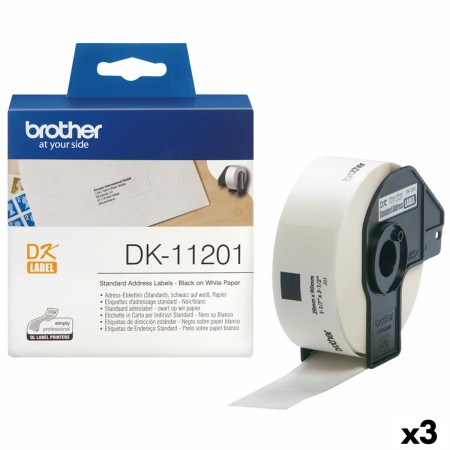 Etiquettes pour Imprimante Brother DK-11201 Blanc 29 x 90 mm Noir Noir/Blanc (3 Unités): Plus de 300.000 produits de grandes mar