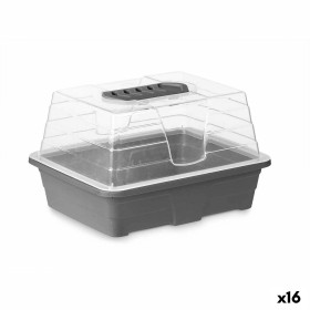 Serre Ibergarden FYT108102 Gris Transparent Plastique 21,5 x 12,8 x 17,4 cm (16 Unités): Plus de 300.000 produits de grandes mar